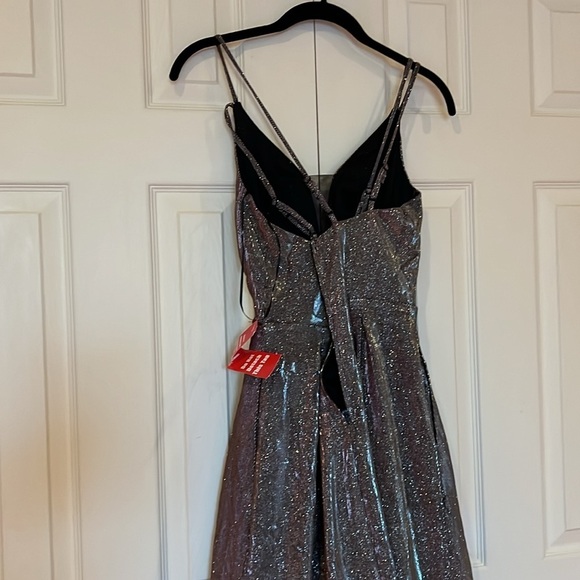 Vintage style Crystal Doll Sequin glitter maxi prom cocktail  Dress Ruff Sz 4 - Picture 6 of 15